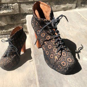 Jeffery Campbell Litas Black Crochet